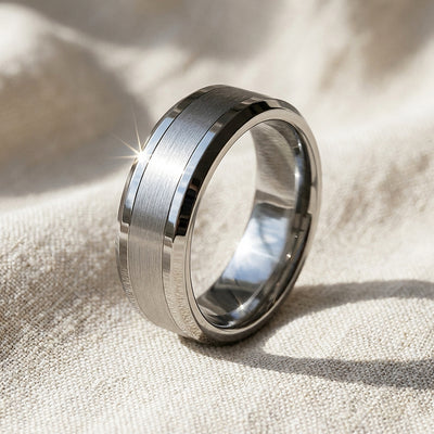 Harold | Brushed Tungsten Carbide Ring | Men's Ring