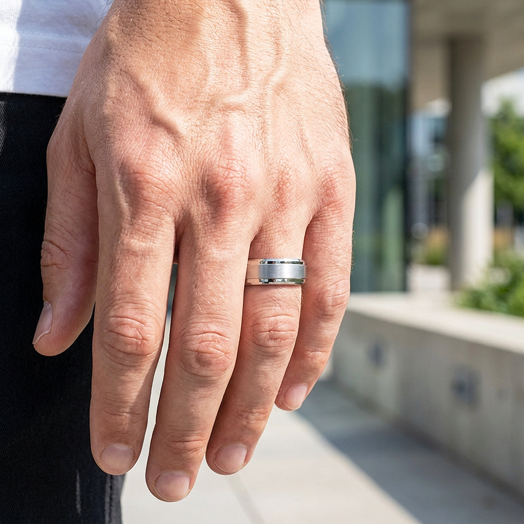 Harold | Brushed Tungsten Carbide Ring | Men's Ring