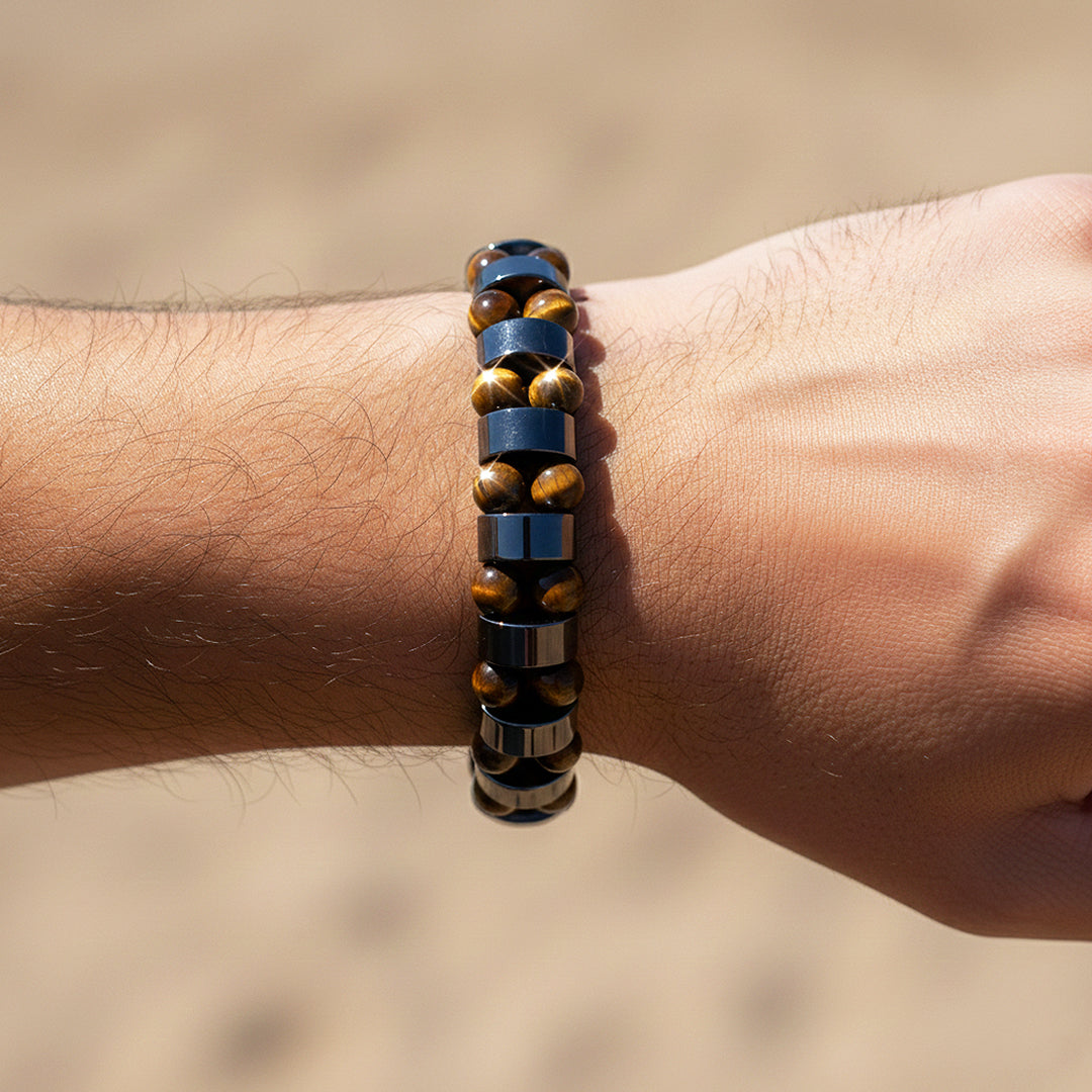 Hematite Confidence | Men's Beaded Bracelet