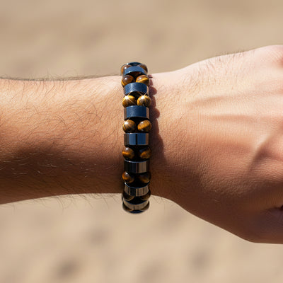 Hematite Confidence | Men's Beaded Bracelet