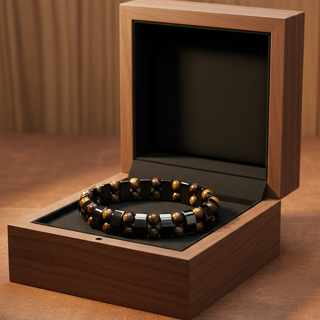 Hematite Confidence | Men's Beaded Bracelet