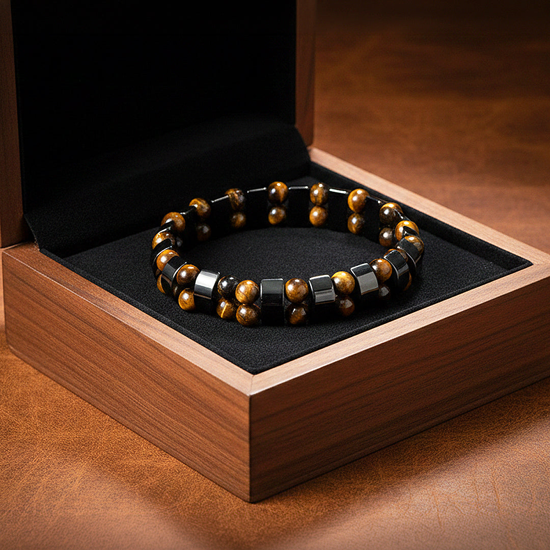 Hematite Confidence | Men's Beaded Bracelet
