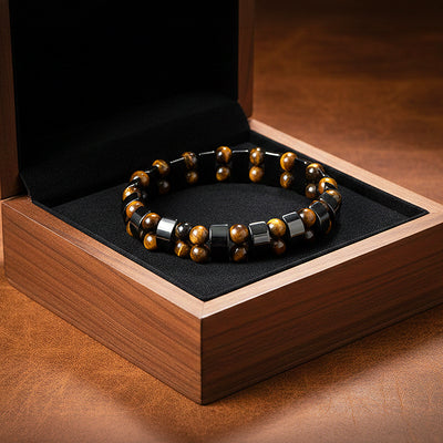 Hematite Confidence | Men's Beaded Bracelet