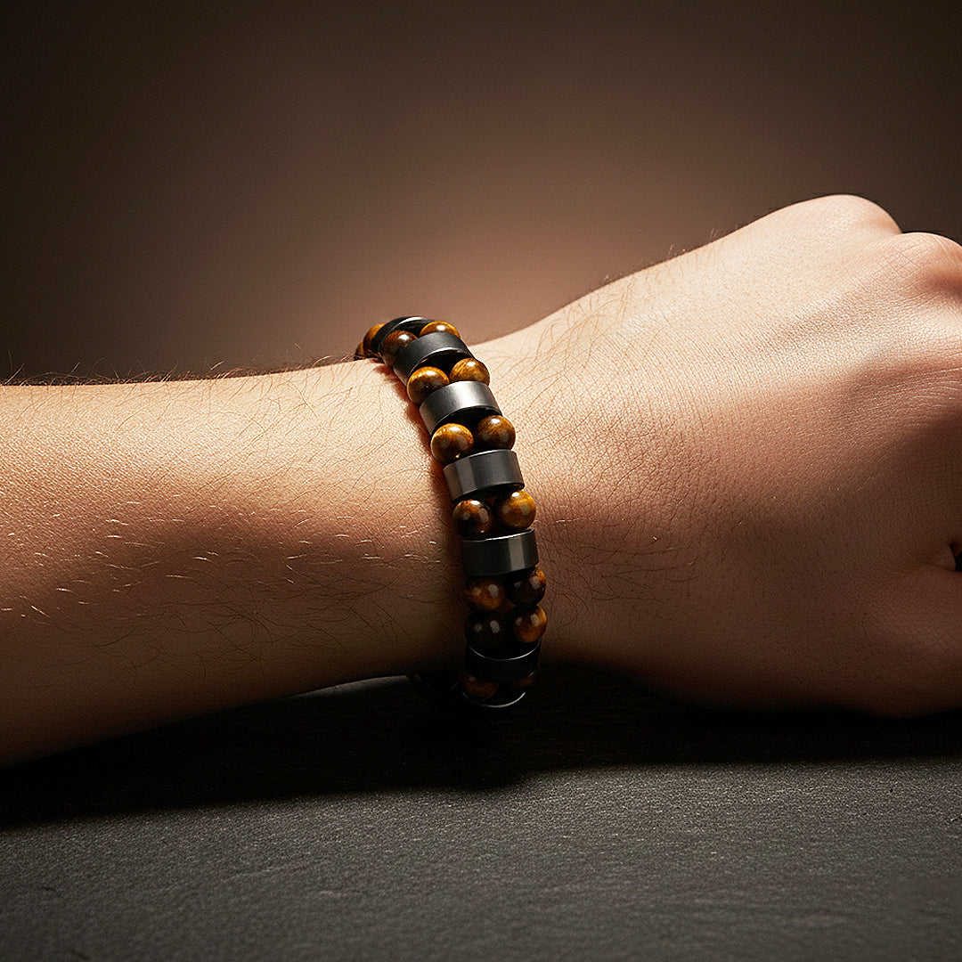 Hematite Confidence | Men's Beaded Bracelet