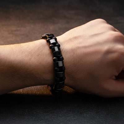 Hematite Focus | Men's Beaded Bracelet