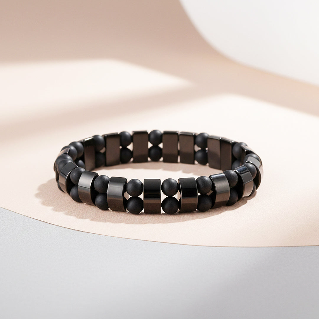 Hematite Focus | Men's Beaded Bracelet