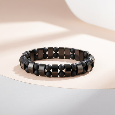 Hematite Focus | Men's Beaded Bracelet