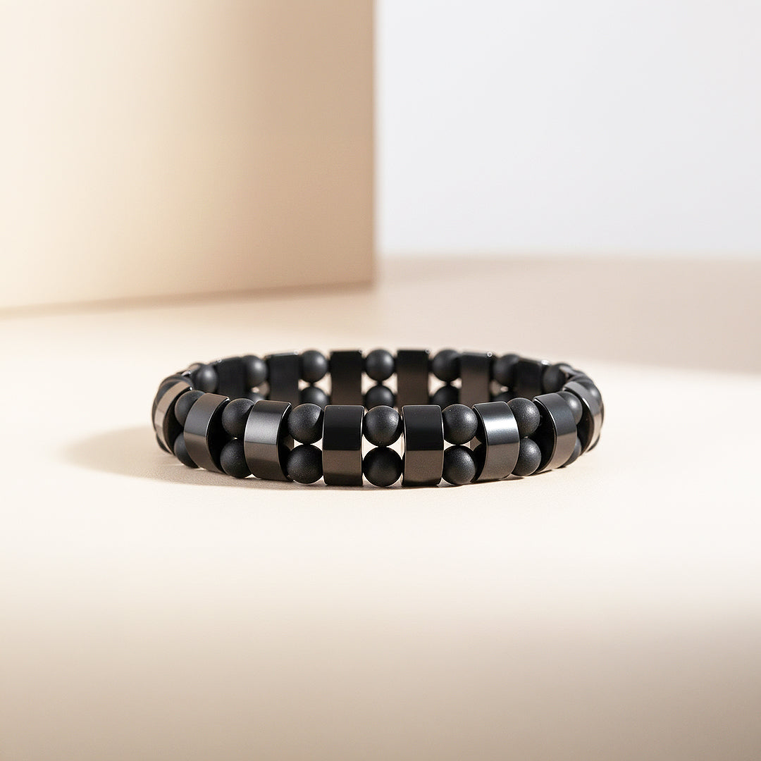 Hematite Focus | Men's Beaded Bracelet