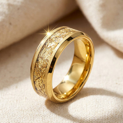 Imperium Gold Sandblasted Tungsten Carbide Ring | Men's Ring