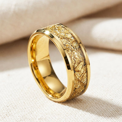 Imperium Gold Sandblasted Tungsten Carbide Ring | Men's Ring