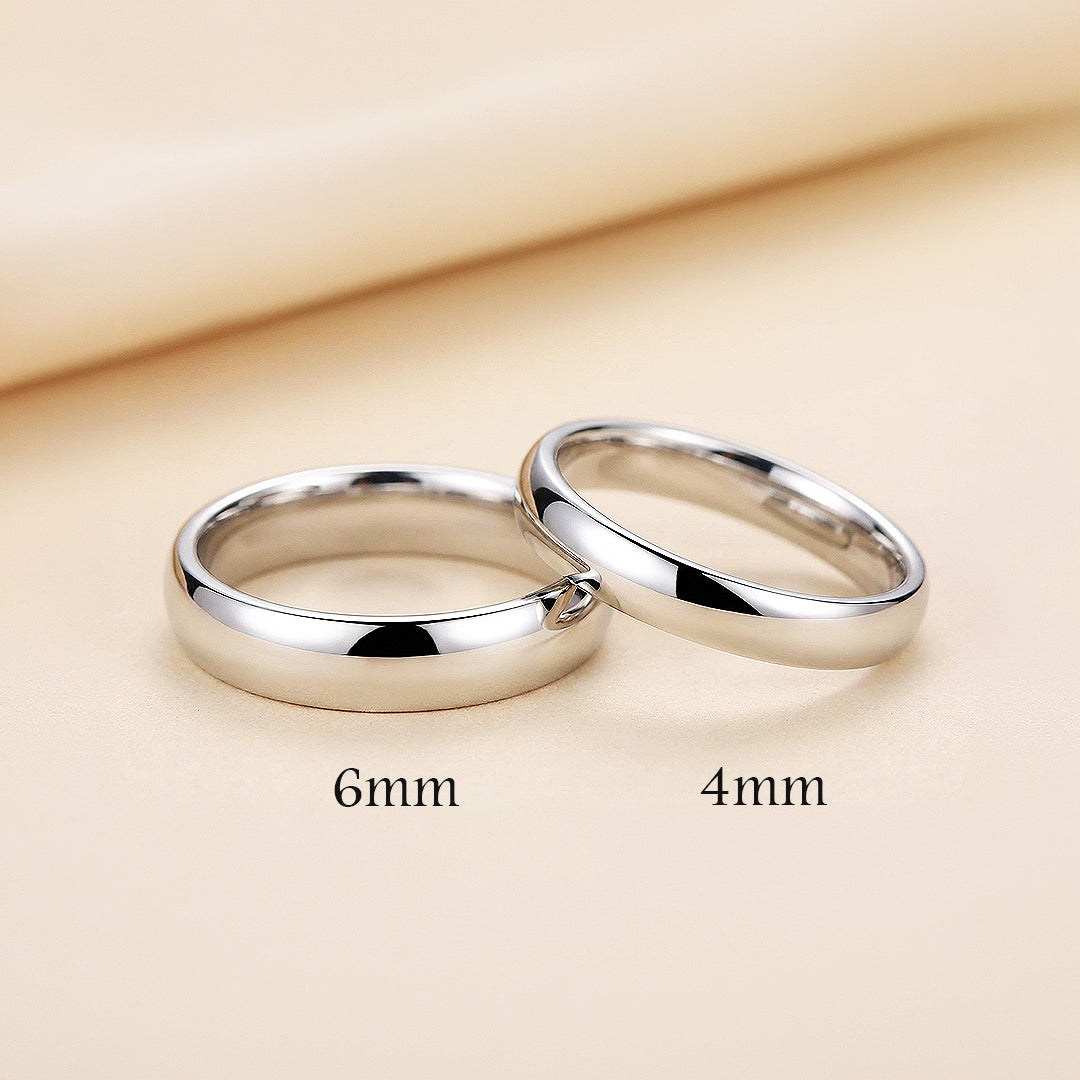 Infinite | Tungsten Couple Rings | Silver Wedding Bands