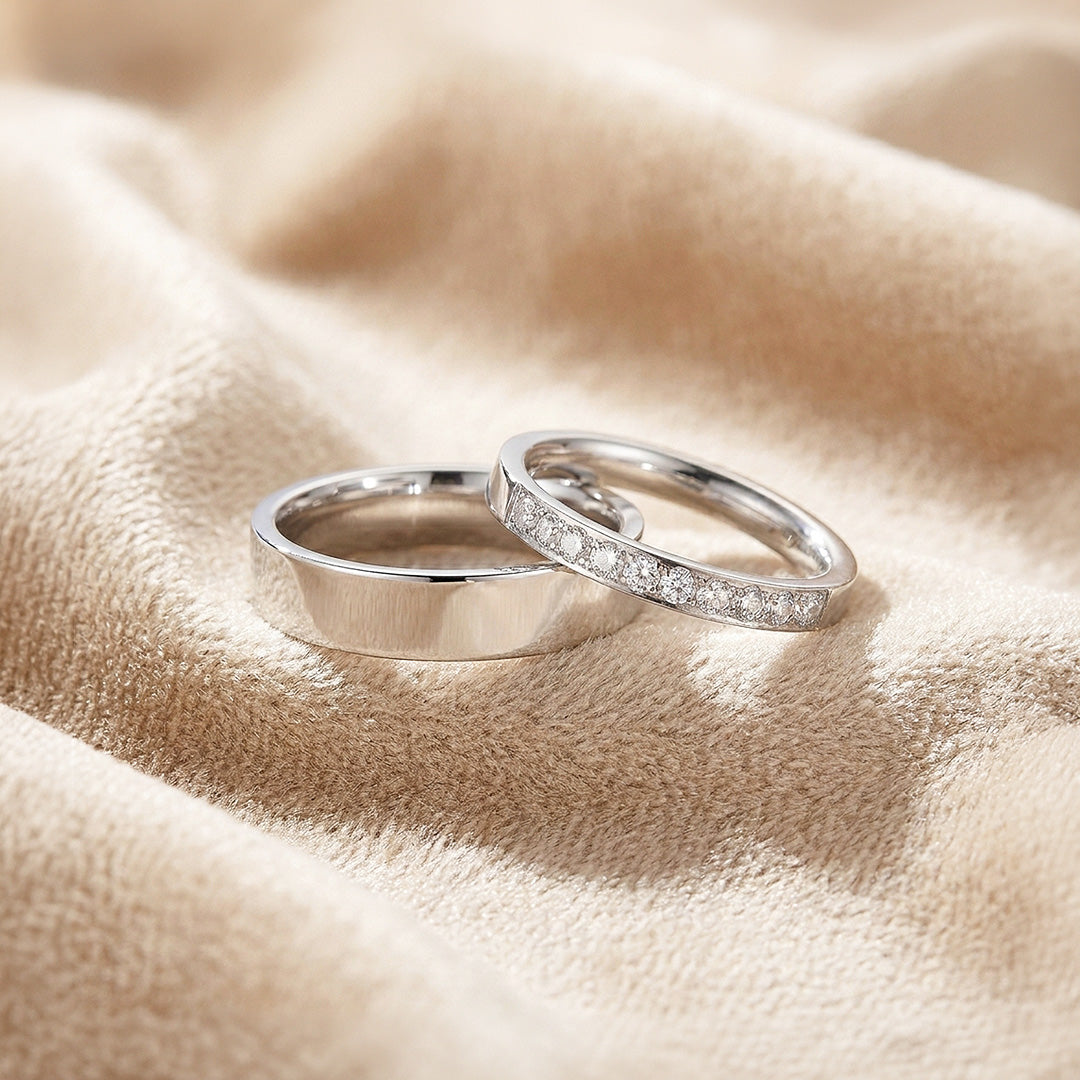 Lennan | Pavé & Minimalist Wedding Band