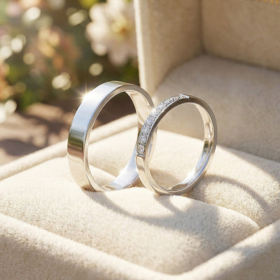 Lennan | Pavé & Minimalist Wedding Band