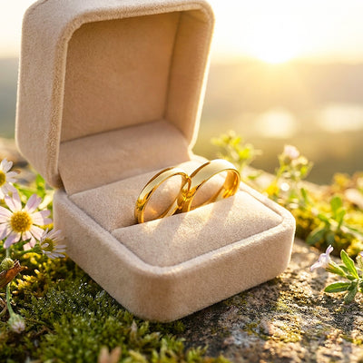Lumi Bands Gold | High-Polished Classic Dome Wedding Band