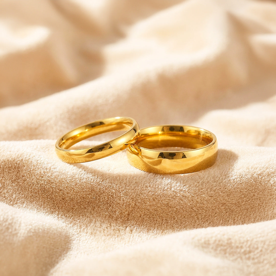 Lumi Bands Gold | High-Polished Classic Dome Wedding Band