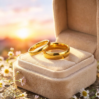 Lumi Bands Gold | High-Polished Classic Dome Wedding Band