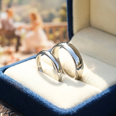 Lumi Bands Silver | High-Polished Classic Dome Wedding Band