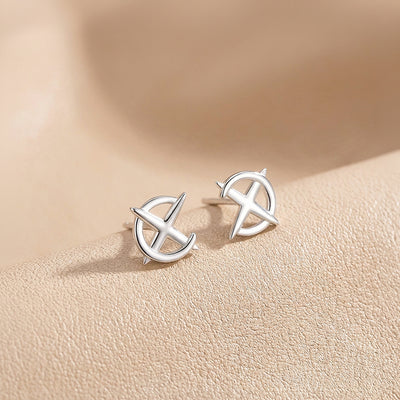 Crescent Compass Stud | Men's Earrings | ME1005