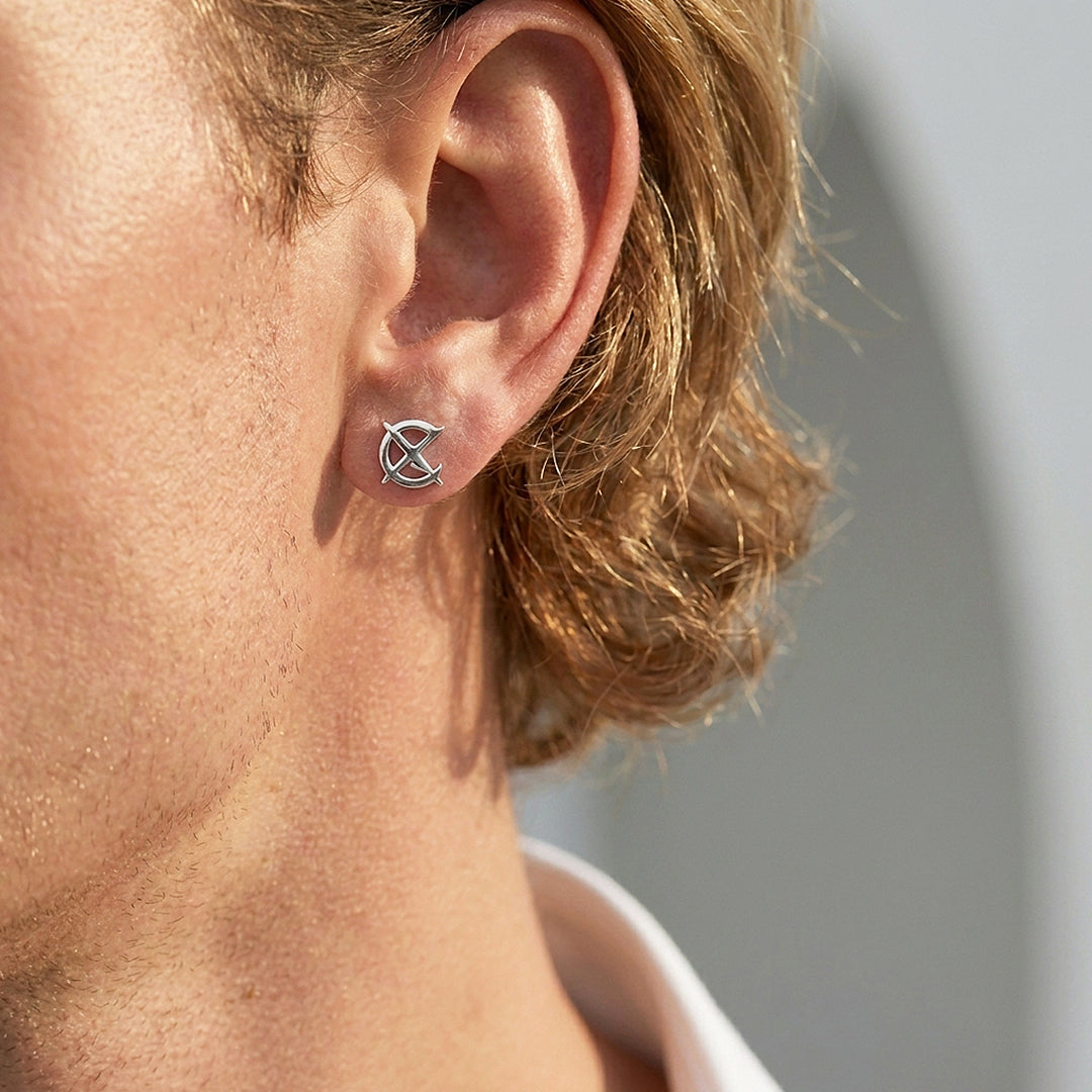 Crescent Compass Stud | Men's Earrings | ME1005