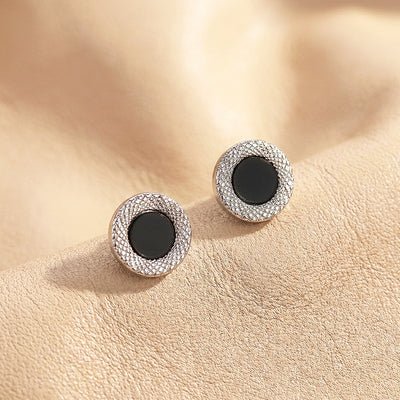 Textured Round Stud | Men's Earrings | ME1012