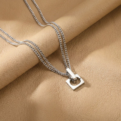 Ring Bar Pendant | Men's Necklace | MN1085