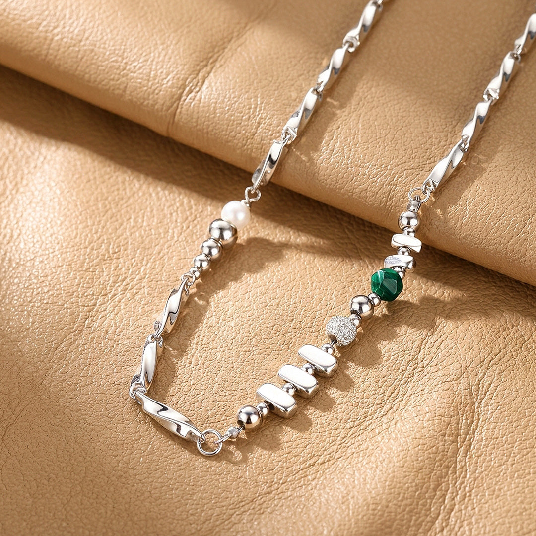 Mixed Bead & Bar Link | Men's Necklace | MN1086