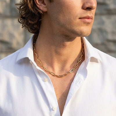 Paperclip Link Chain | Men's Necklace | MN1087