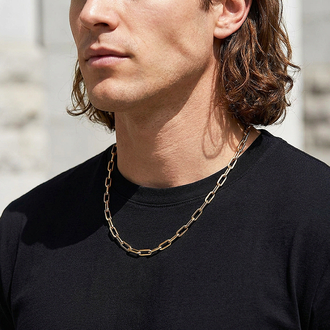Paperclip Link Chain | Men's Necklace | MN1087
