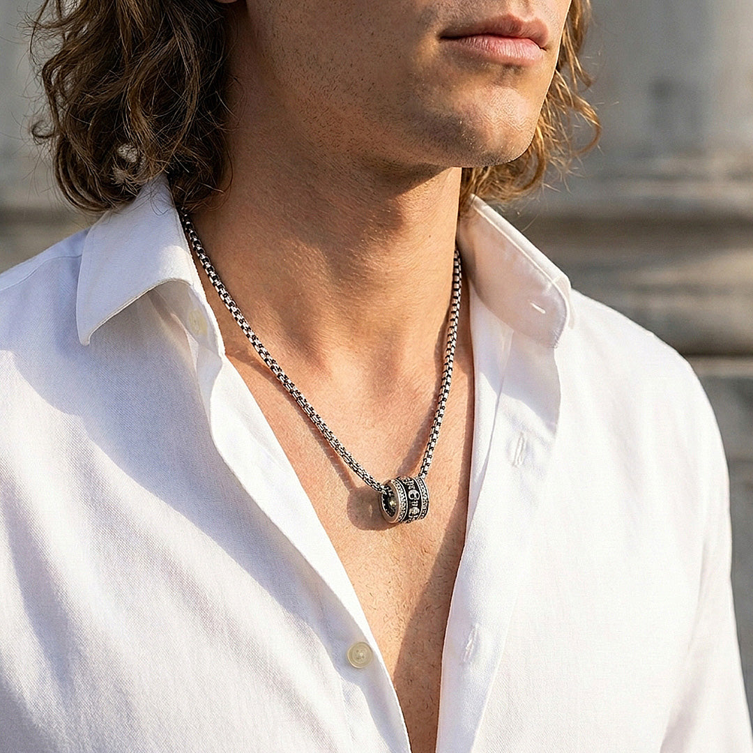 Skull Barrel Pendant | Men's Necklace | MN1089