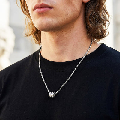Stone Barrel Pendant | Men's Necklace | MN1090