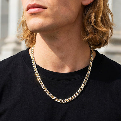 Two-Tone Cuban Link & Rope Chain | Men's Necklace | MN1091