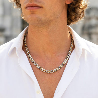 Two-Tone Cuban Link & Rope Chain | Men's Necklace | MN1091