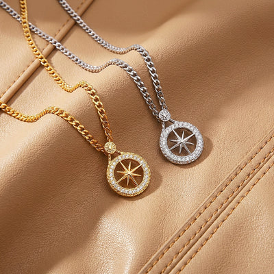 North Star Compass Pendant | Men's Necklace | MN1095