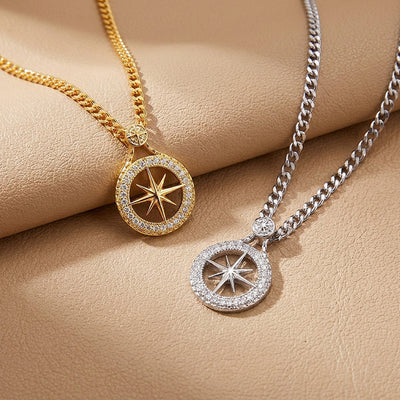 North Star Compass Pendant | Men's Necklace | MN1095
