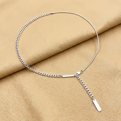 Y-Drop Bar Pendant | Men's Necklace | MN1098