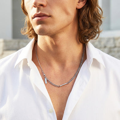 Y-Drop Bar Pendant | Men's Necklace | MN1098