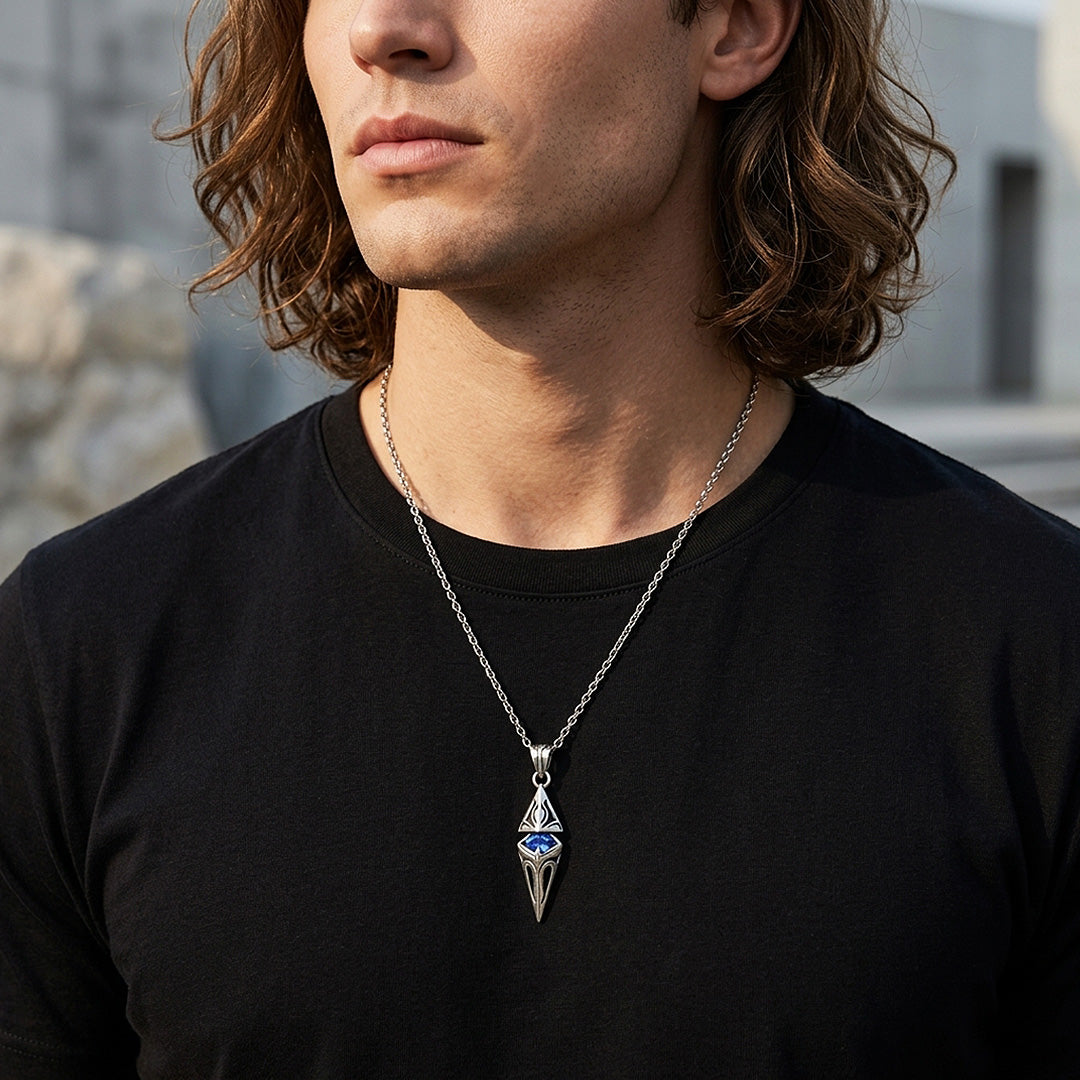 Starburst 3D Arrowhead Pendant | Men's Necklace | MN1104