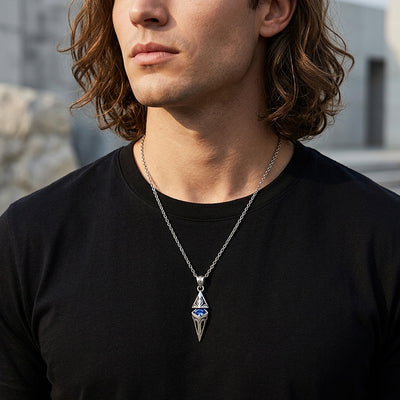 Starburst 3D Arrowhead Pendant | Men's Necklace | MN1104