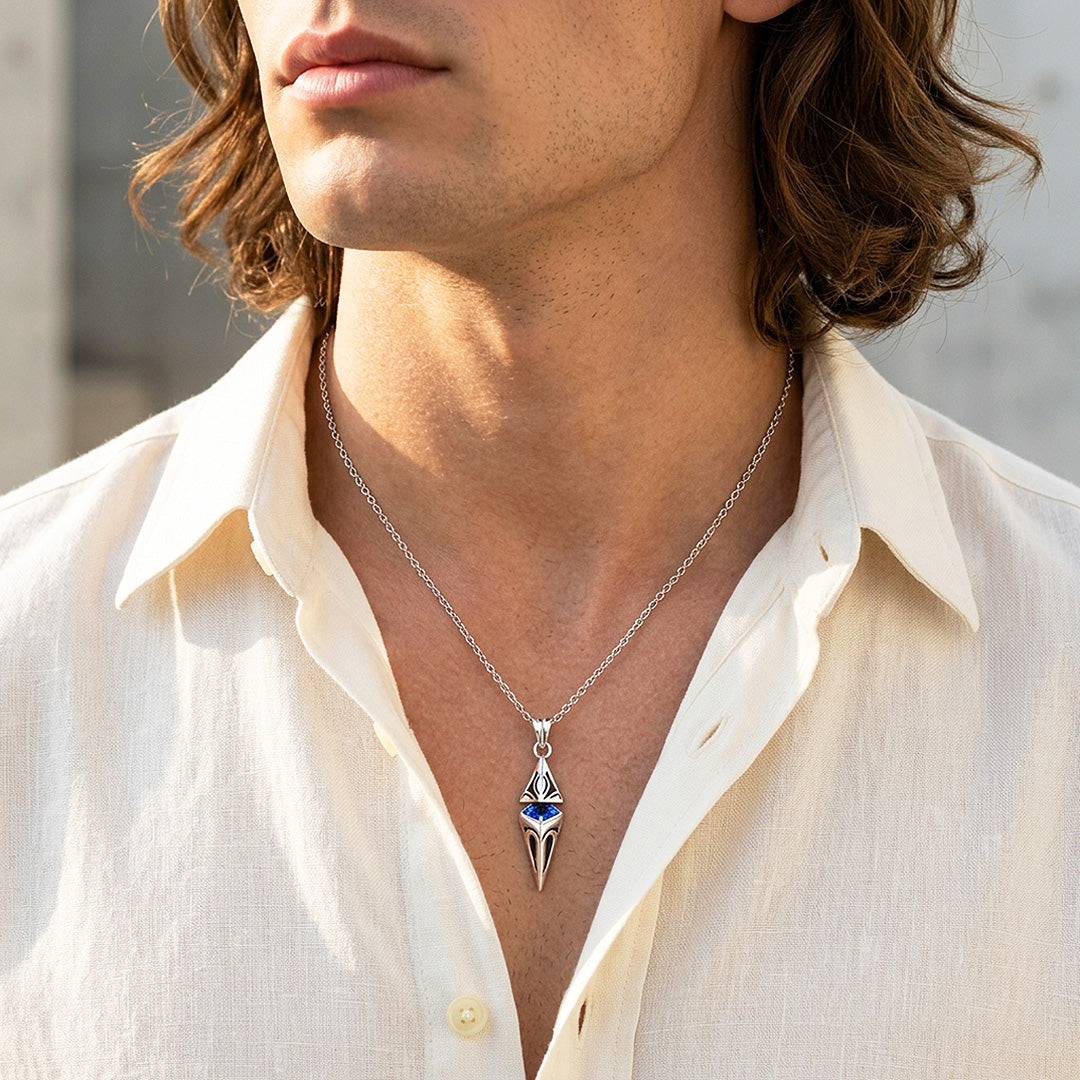 Starburst 3D Arrowhead Pendant | Men's Necklace | MN1104