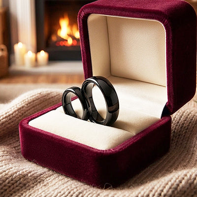 Magnate | Tungsten Couple Rings | Black Wedding Bands
