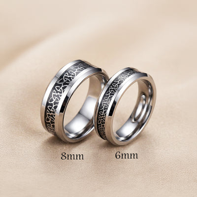Nirvana | Tungsten Couple Rings | Silver Wedding Bands