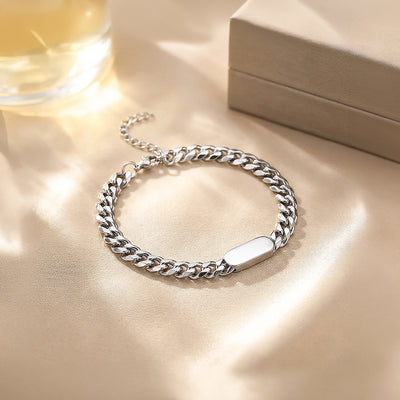Oberon | Men's ID Curb Chain Bracelet