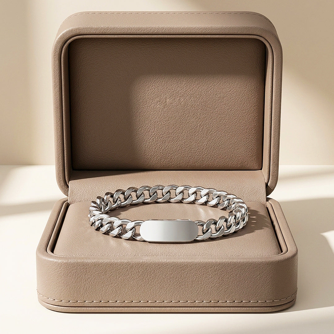 Oberon | Men's ID Curb Chain Bracelet