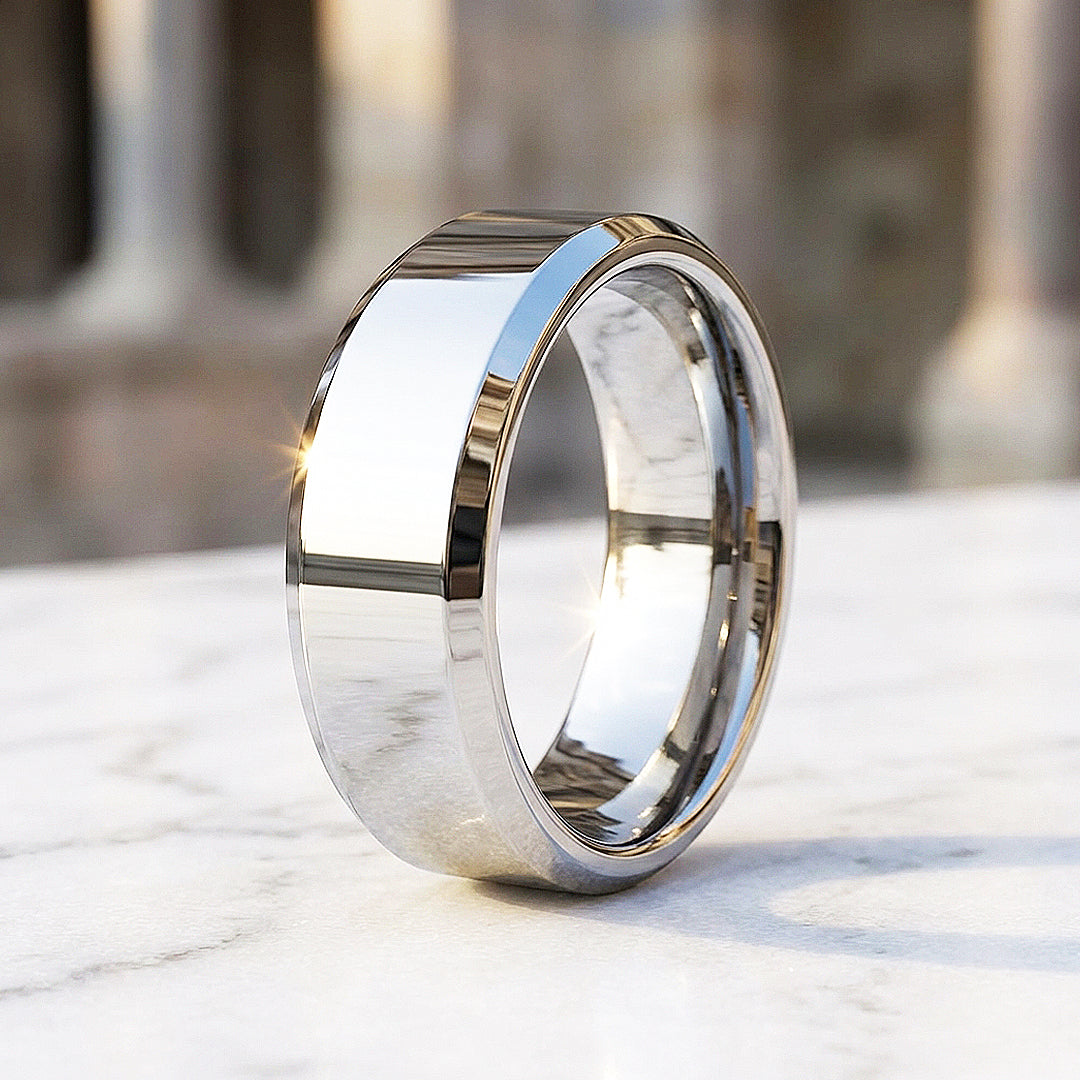 Paladin | Polished Tungsten Carbide Ring | Men's Ring