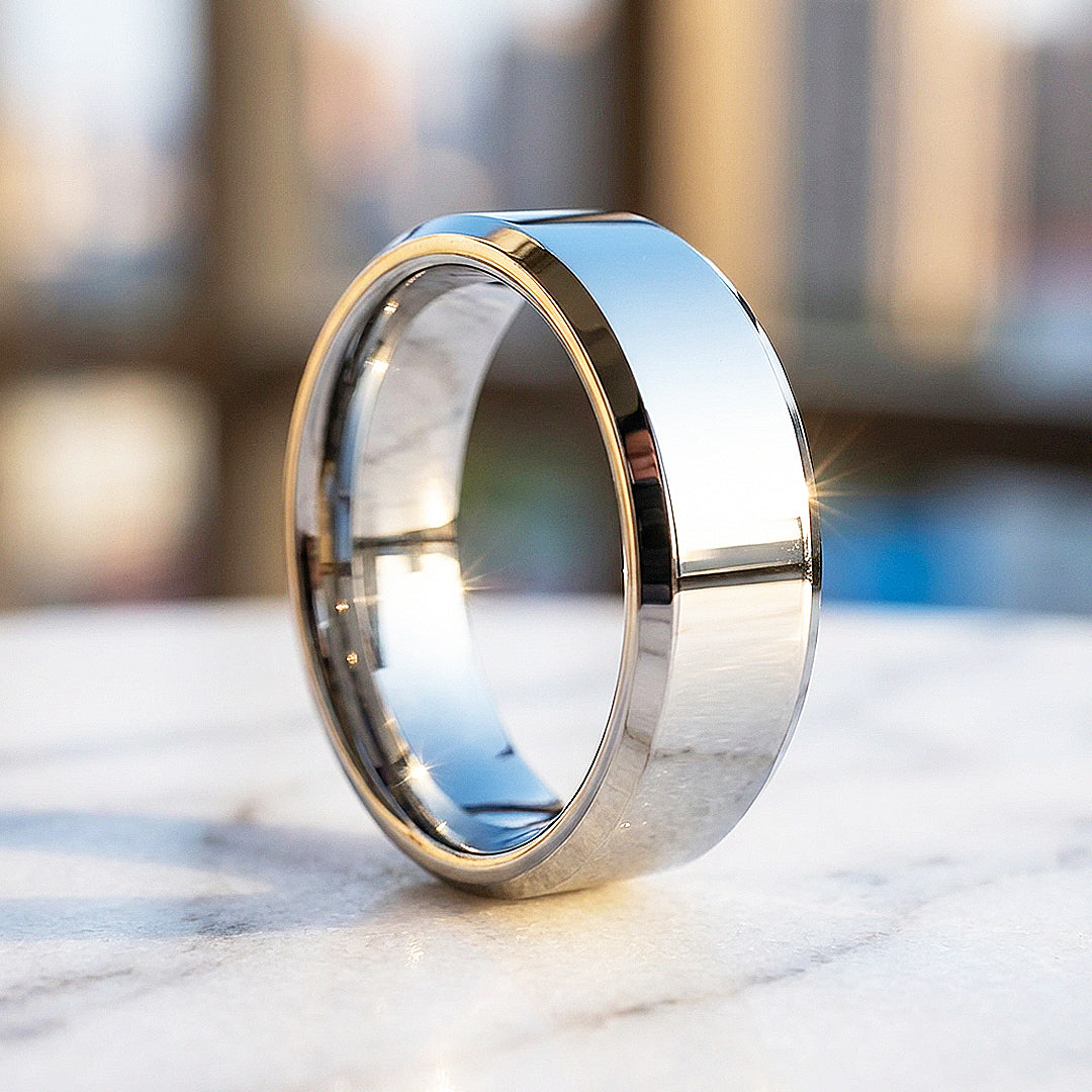 Paladin | Polished Tungsten Carbide Ring | Men's Ring