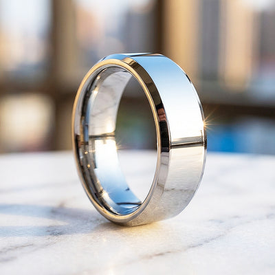 Paladin | Polished Tungsten Carbide Ring | Men's Ring