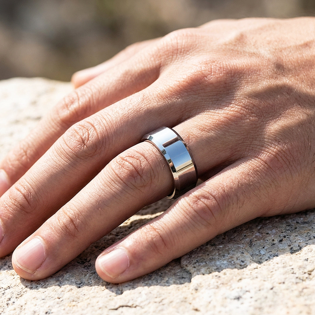 Paladin | Polished Tungsten Carbide Ring | Men's Ring
