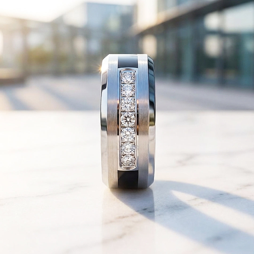 Paxton | Brushed Tungsten Carbide Ring | Men's Ring