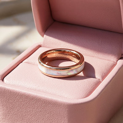 Pegacorn | Mother of Pearl Rose Gold Tungsten Carbide