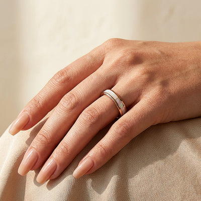Pegacorn | Mother of Pearl Rose Gold Tungsten Carbide